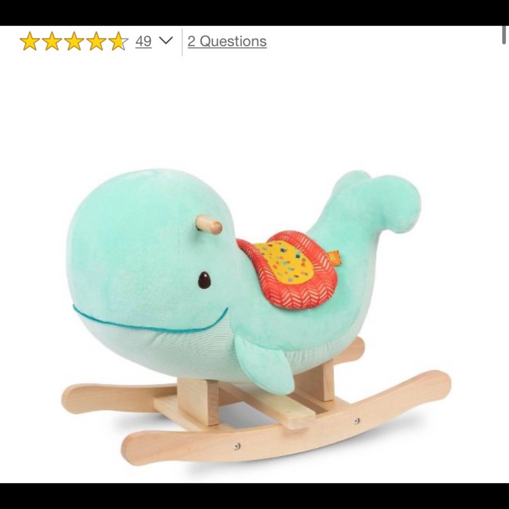 B. toys Wooden Whale Rocker Echo